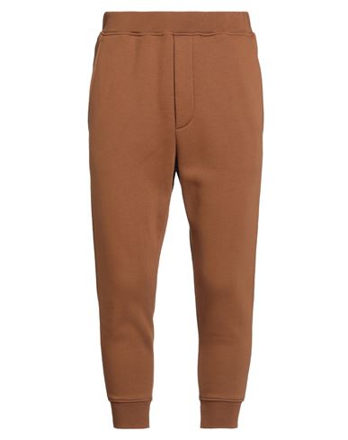 Dsquared2 Man Pants Camel Size L Cotton, Polyester, Elastane In Brown
