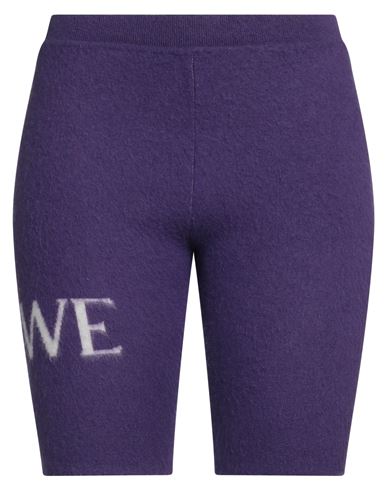 Shop Loewe Woman Shorts & Bermuda Shorts Purple Size M Wool, Polyamide