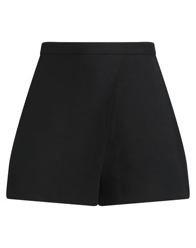 Valentino Garavani Woman Shorts & Bermuda Shorts Black Size 8 Virgin Wool, Silk