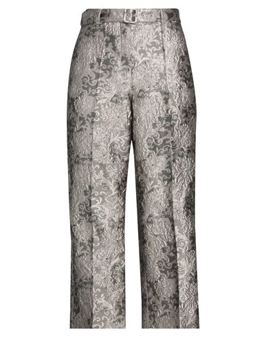 'S MAX MARA 'S MAX MARA WOMAN PANTS LEAD SIZE 10 POLYESTER, METALLIC FIBER, SILK, POLYAMIDE 