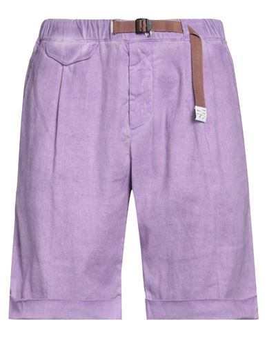 Shop White Sand Man Shorts & Bermuda Shorts Lilac Size 32 Linen, Cotton, Elastane In Purple
