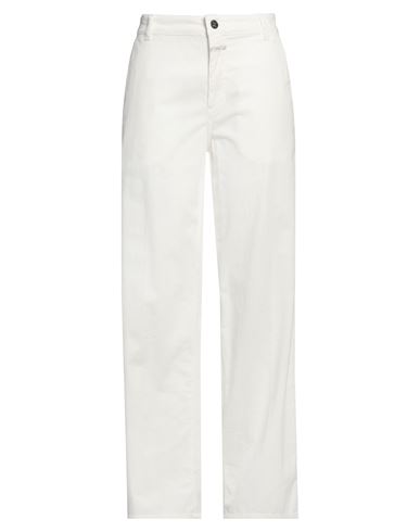 CLOSED CLOSED WOMAN PANTS WHITE SIZE 28 COTTON, ELASTANE 