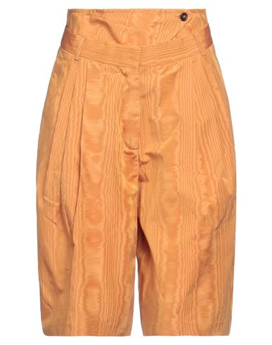 Shop Tod's Woman Shorts & Bermuda Shorts Marigold Size 4 Acetate, Cotton