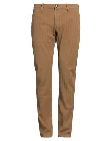 Jacob Cohёn Man Pants Camel Size 35 Cotton, Elastane In Brown
