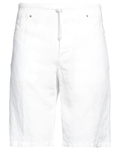 120% Lino Man Shorts & Bermuda Shorts White Size 42 Linen In White