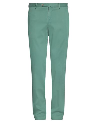 Pt Torino Man Pants Green Size 36 Cotton, Polyamide, Elastane In Green