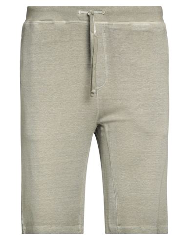 120% Lino Man Shorts & Bermuda Shorts Military Green Size L Linen, Cotton, Elastane In Green