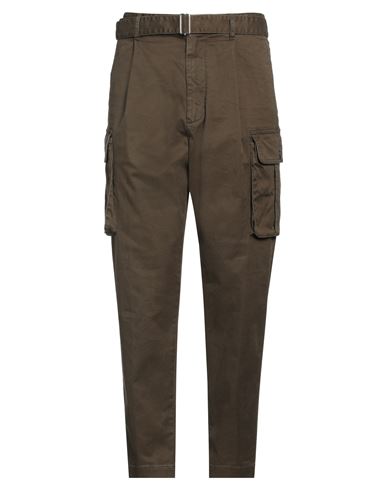 Dsquared2 Man Pants Military Green Size 38 Cotton, Elastane In Brown