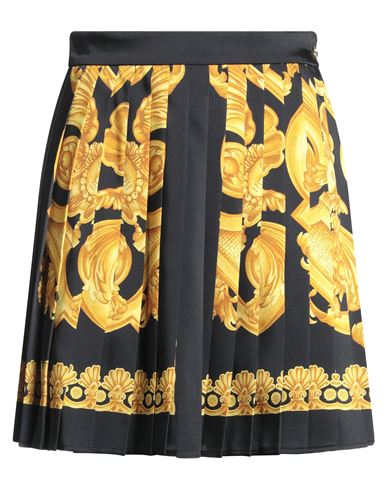 Versace Woman Mini Skirt Black Size 6 Polyester In Black