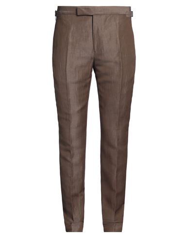Dunhill Man Pants Khaki Size 38 Wool, Linen