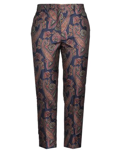 Etro Woman Pants Midnight Blue Size 10 Cotton, Polyester, Polyamide, Elastane