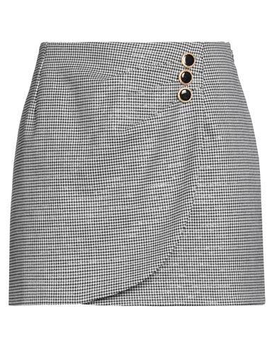 Shop Alessandra Rich Woman Mini Skirt Black Size 6 Virgin Wool, Polyamide, Elastane, Polyester