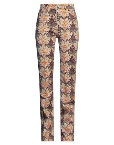 Etro Woman Jeans Chocolate Brown Size 30 Cotton, Elastane In Brown