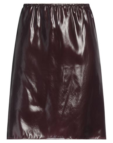 Ferragamo Chic Nylon Blend Mini Skirt In Burgundy