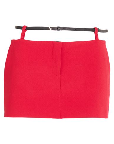 Attico The  Woman Mini Skirt Red Size 6 Polyester, Elastane In Red