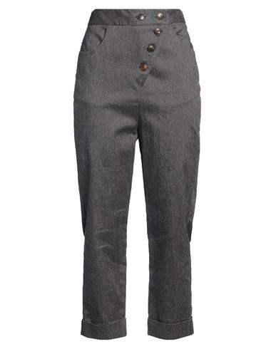 Alessia Santi Woman Pants Beige Size 10 Linen, Polyester, Cotton In Gray