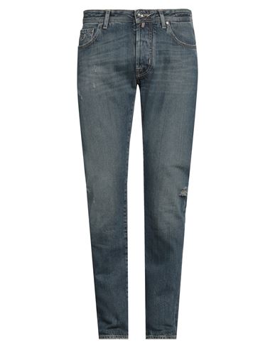 Jacob Cohёn Man Jeans Blue Size 35 Cotton, Polyester In Blue