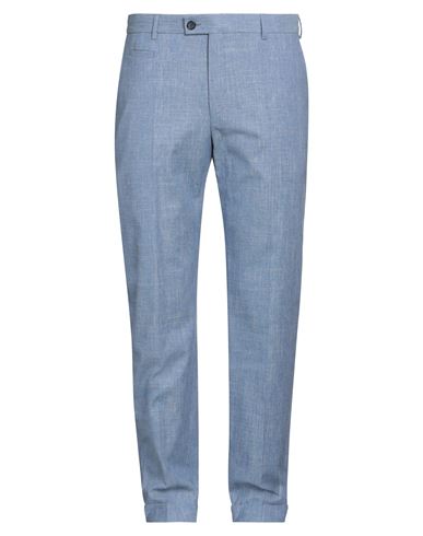 Strellson Man Pants Light Blue Size 38l Cotton, Wool, Viscose, Linen, Elastane In Blue