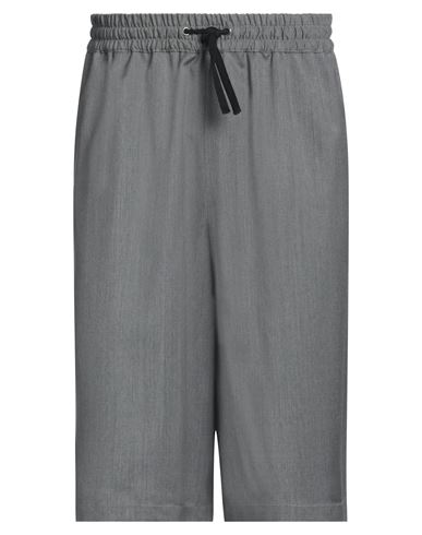 Shop Maison Kitsuné Man Shorts & Bermuda Shorts Grey Size L Virgin Wool