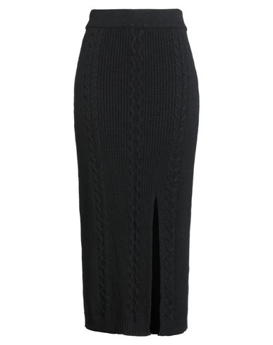 Patrizia Pepe Woman Midi Skirt Black Size 2 Viscose, Polyester, Polyamide In Black