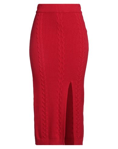 Patrizia Pepe Woman Midi Skirt Red Size 2 Viscose, Polyester, Polyamide