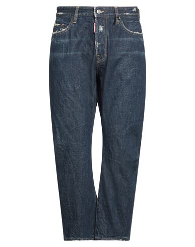 Dsquared2 Man Jeans Blue Size 34 Cotton In Black