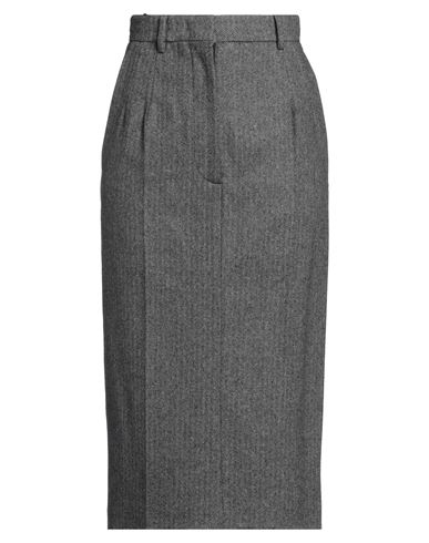 N°21 Woman Midi Skirt Grey Size 6 Wool, Lyocell, Polyamide In Grey