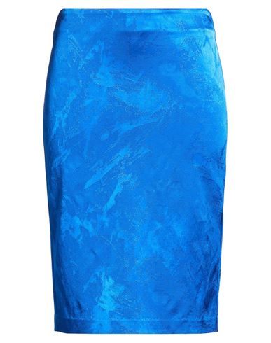 Grifoni Woman Midi Skirt Blue Size 6 Viscose, Polyester, Elastane