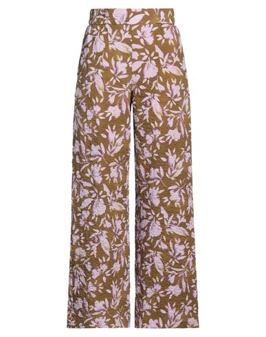 Momoní Woman Pants Military Green Size 4 Cotton, Elastane