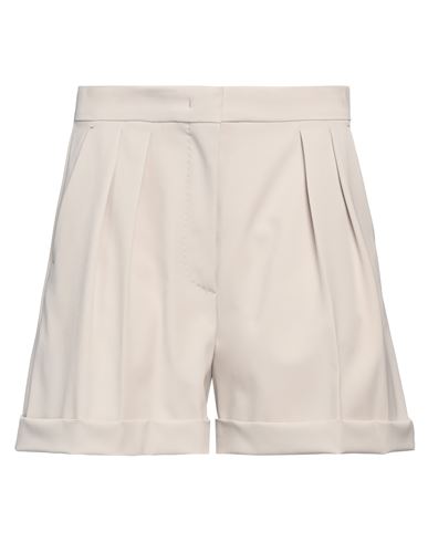 Max Mara Woman Shorts & Bermuda Shorts Taupe Size 8 Virgin Wool, Elastane