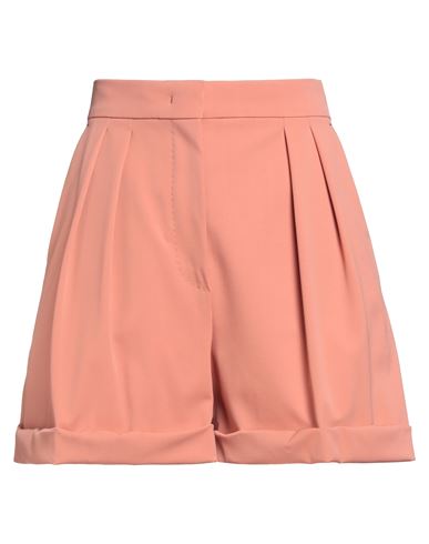 Max Mara Woman Shorts & Bermuda Shorts Salmon Pink Size 10 Virgin Wool, Elastane