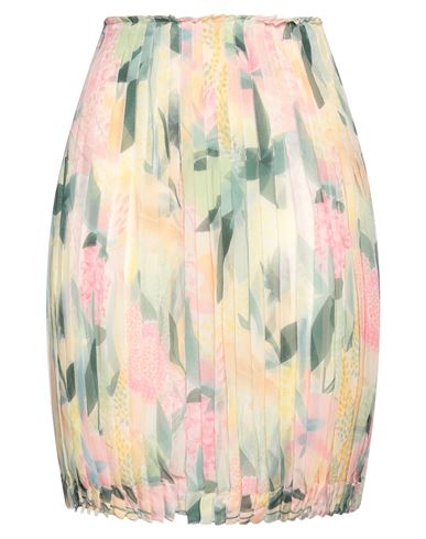 Missoni Woman Midi Skirt Pastel Yellow Size 4 Silk