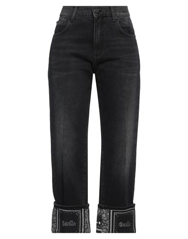 GAELLE PARIS GAËLLE PARIS WOMAN JEANS BLACK SIZE 27 COTTON 