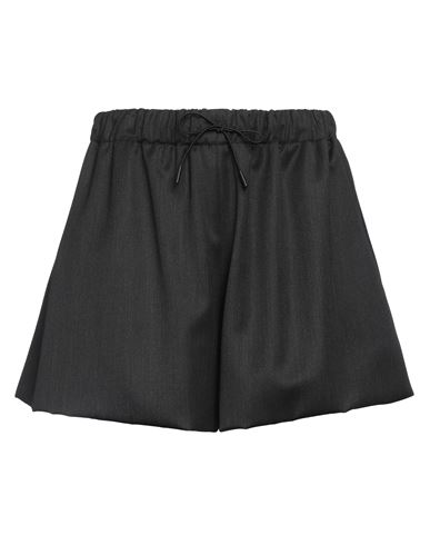 Simone Rocha Woman Shorts & Bermuda Shorts Black Size 8 Polyester, Virgin Wool