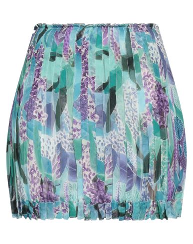 Missoni Woman Mini Skirt Turquoise Size 4 Silk