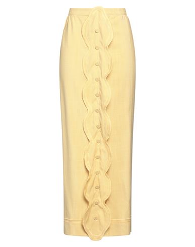 Missoni Woman Maxi Skirt Yellow Size 4 Cotton