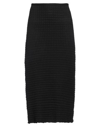 Jil Sander Woman Midi Skirt Black Size 8 Cotton