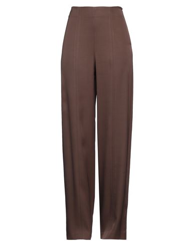 Loulou Studio Woman Pants Dark Brown Size S Viscose, Wool