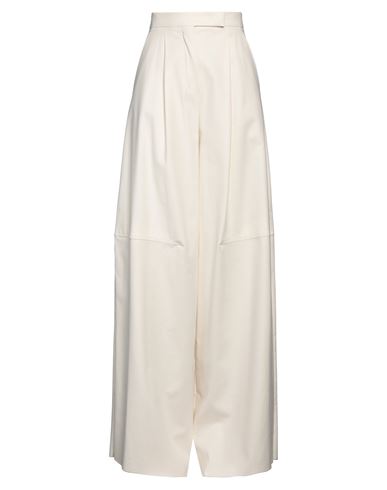 Max Mara Woman Pants Ivory Size 8 Cotton, Elastane