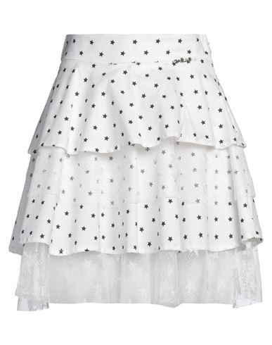 Shop Gaelle Paris Gaëlle Paris Woman Mini Skirt White Size 6 Cotton, Elastane, Polyamide