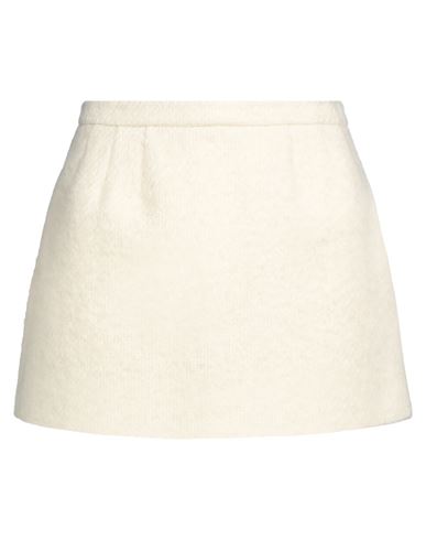 Red Valentino Woman Mini Skirt Cream Size 8 Wool, Mohair Wool, Polyamide