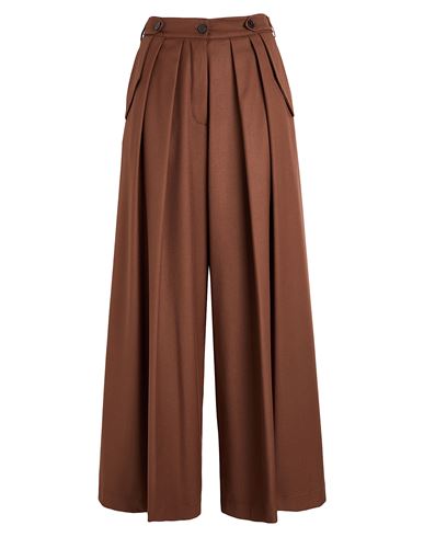 Gaelle Paris Gaëlle Paris Woman Pants Chocolate Brown Size 4 Polyester, Rayon, Metal