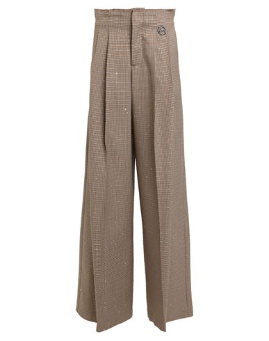 Gaelle Paris Gaëlle Paris Woman Pants Khaki Size 4 Polyester, Elastane, Metal, Rayon