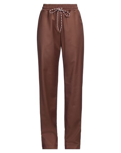 Gaelle Paris Gaëlle Paris Woman Pants Brown Size 4 Polyester, Viscose, Elastane