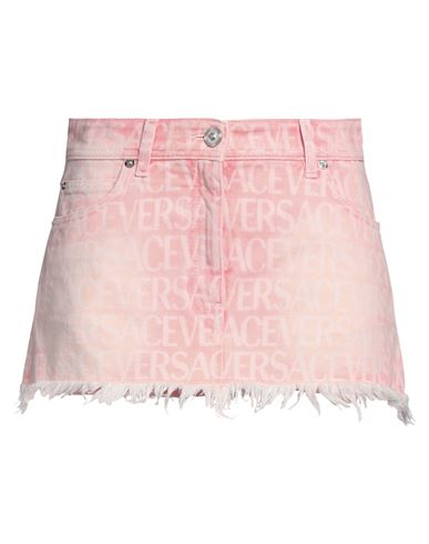 Versace Woman Denim Shorts Pink Size 28 Cotton