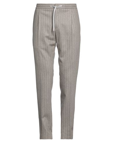 Pt Torino Man Pants Taupe Size 34 Virgin Wool, Cashmere, Elastane In Grey