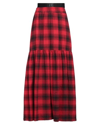 Gaelle Paris Gaëlle Paris Woman Maxi Skirt Red Size 4 Cotton, Polyester