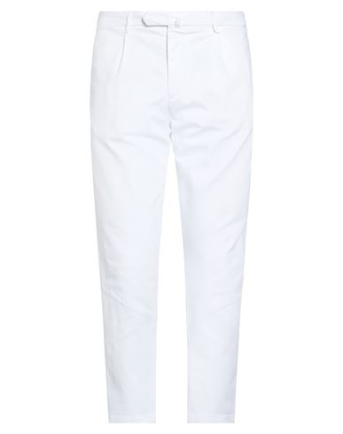 Santaniello Exclusively For Mimma Ninni Man Pants White Size 34 Cotton, Elastane In White