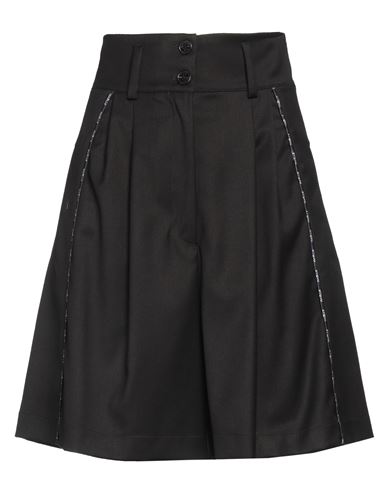 Gaelle Paris Gaëlle Paris Woman Shorts & Bermuda Shorts Black Size 4 Polyester, Viscose, Elastane