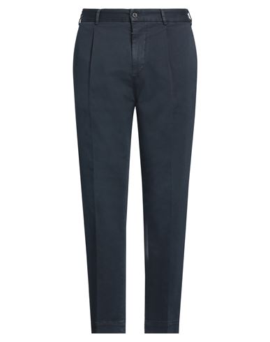 Santaniello Exclusively For Mimma Ninni Man Pants Navy Size 42 Cotton, Elastane In Navy